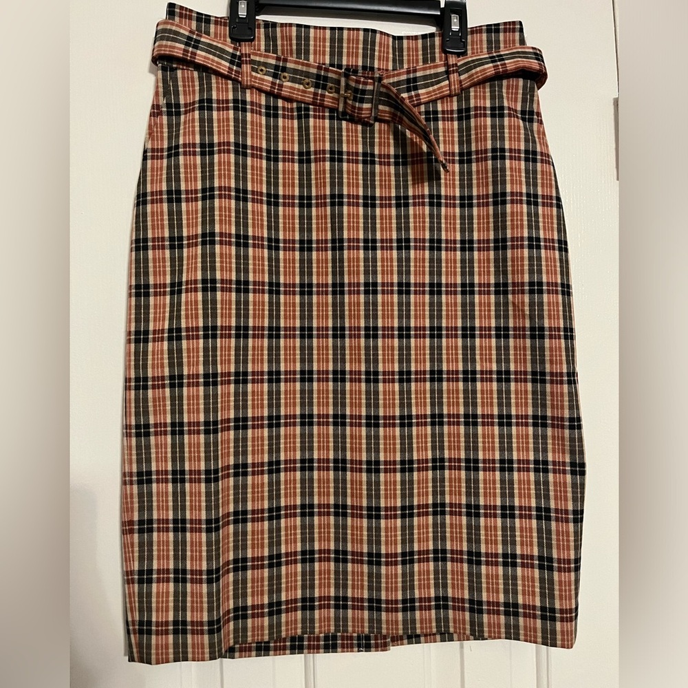 Ann Taylor factory plaid skirt NWT